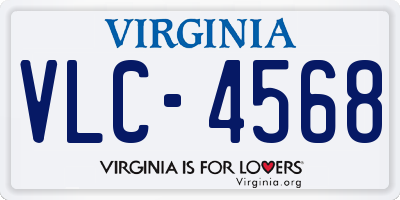 VA license plate VLC4568