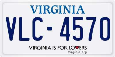 VA license plate VLC4570