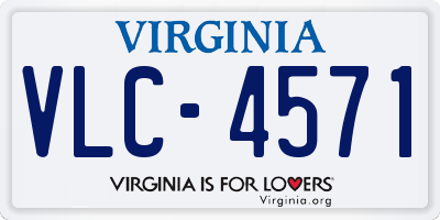VA license plate VLC4571