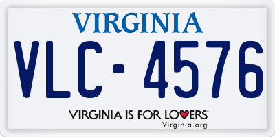 VA license plate VLC4576