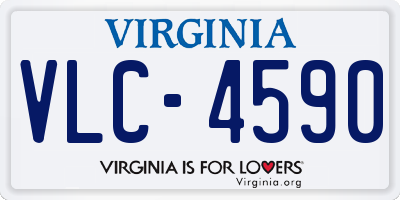 VA license plate VLC4590