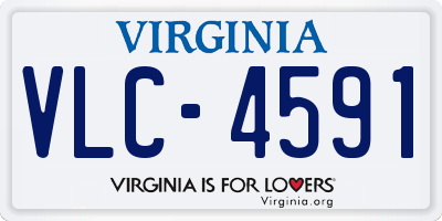 VA license plate VLC4591