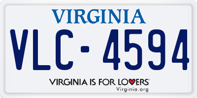 VA license plate VLC4594