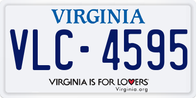 VA license plate VLC4595
