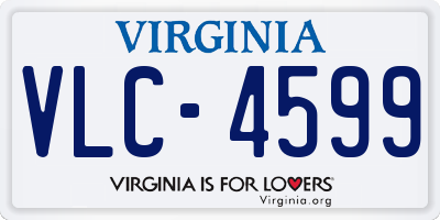 VA license plate VLC4599
