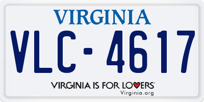 VA license plate VLC4617