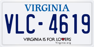 VA license plate VLC4619