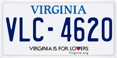 VA license plate VLC4620