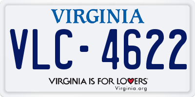 VA license plate VLC4622