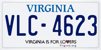 VA license plate VLC4623