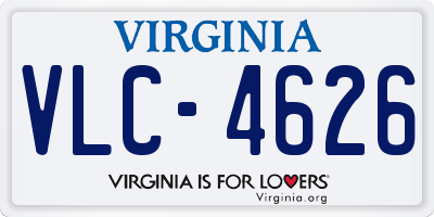VA license plate VLC4626