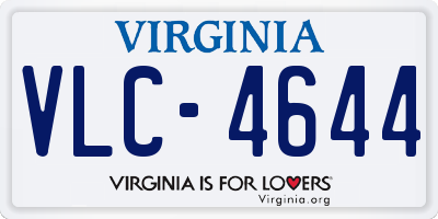 VA license plate VLC4644