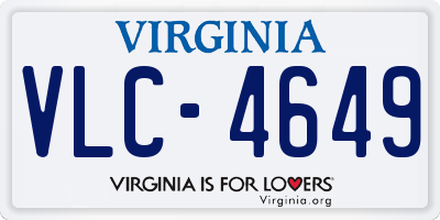 VA license plate VLC4649
