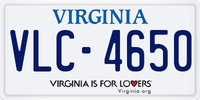 VA license plate VLC4650
