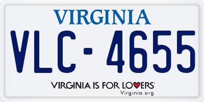 VA license plate VLC4655