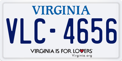 VA license plate VLC4656