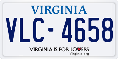 VA license plate VLC4658