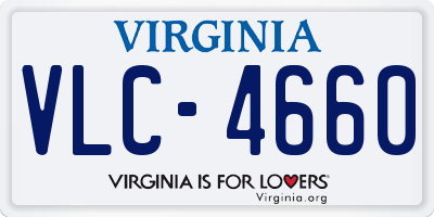 VA license plate VLC4660