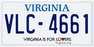 VA license plate VLC4661