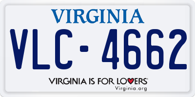 VA license plate VLC4662