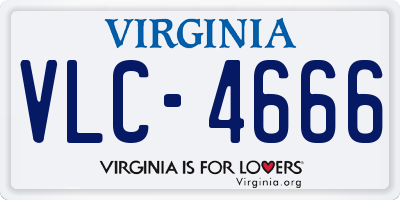 VA license plate VLC4666