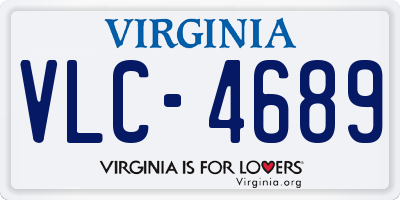VA license plate VLC4689