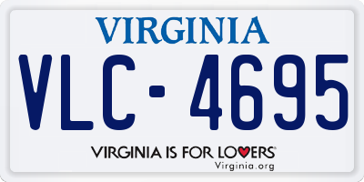 VA license plate VLC4695