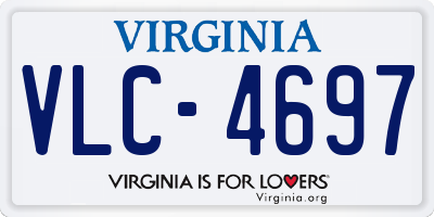 VA license plate VLC4697