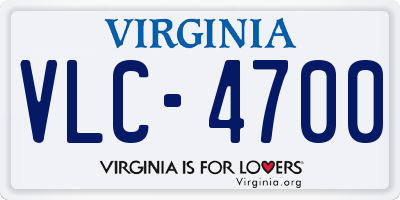VA license plate VLC4700