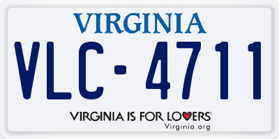 VA license plate VLC4711
