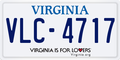 VA license plate VLC4717