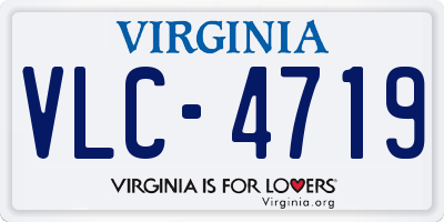 VA license plate VLC4719