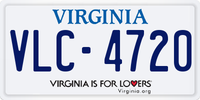VA license plate VLC4720