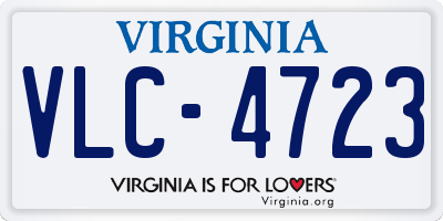 VA license plate VLC4723