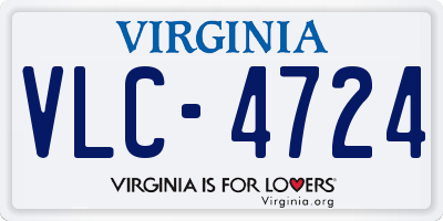 VA license plate VLC4724