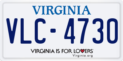 VA license plate VLC4730