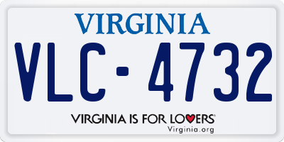 VA license plate VLC4732