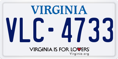 VA license plate VLC4733