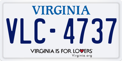 VA license plate VLC4737