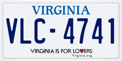 VA license plate VLC4741