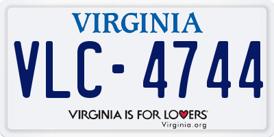 VA license plate VLC4744