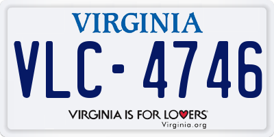 VA license plate VLC4746