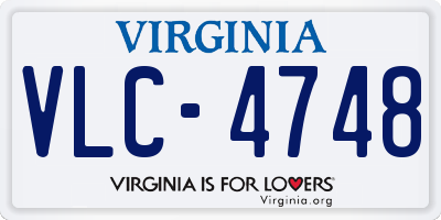 VA license plate VLC4748