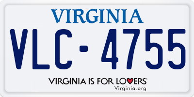 VA license plate VLC4755