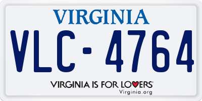 VA license plate VLC4764
