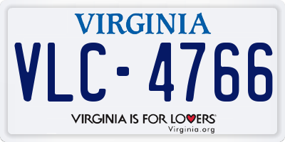 VA license plate VLC4766