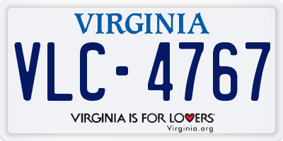 VA license plate VLC4767