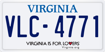 VA license plate VLC4771