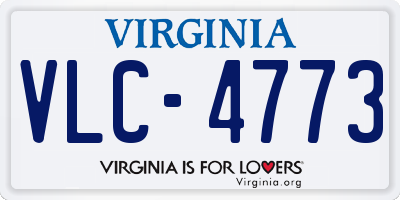 VA license plate VLC4773