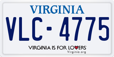 VA license plate VLC4775